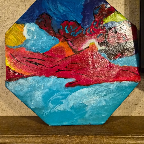 Colorful Abstract Hexagonal Canvas Art “APOCALYPSE”